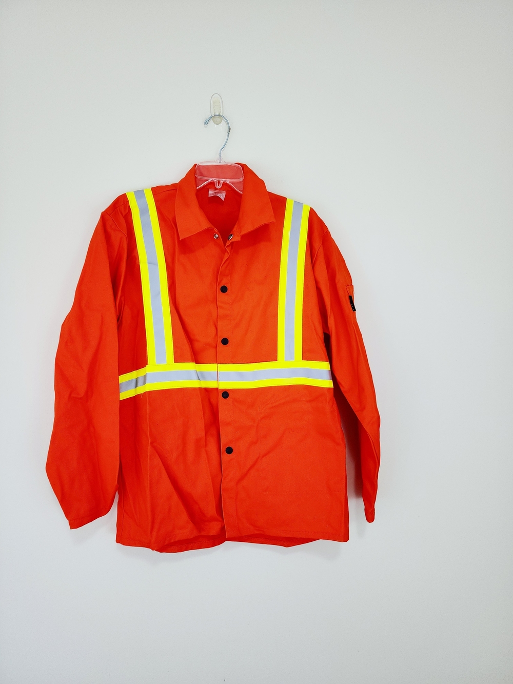 Black Stallion Hi Vis Welding Jacket with FR Reflective Tape Orange Medium NWOT
